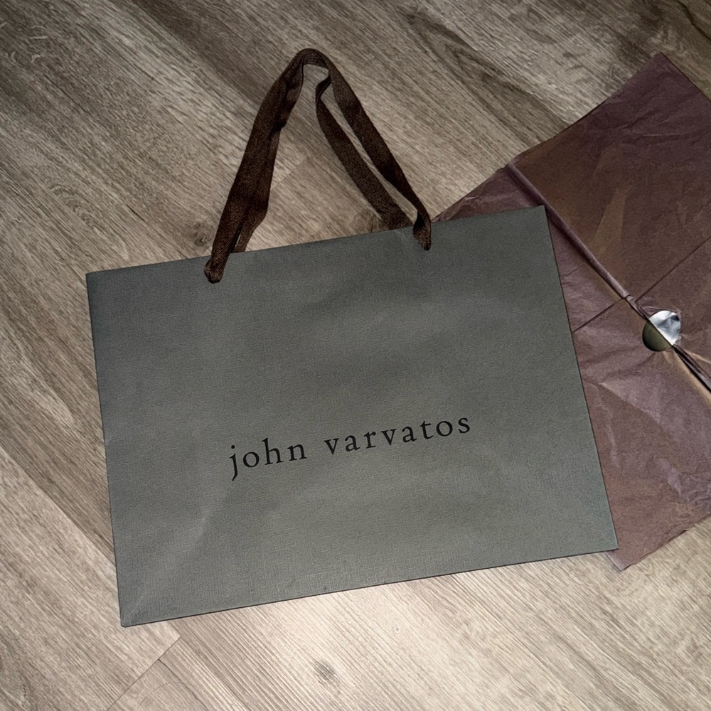 John Varvatos Charcoal Carryall reusable shopping Bag